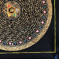 Tibetan Thangka Of Mantra Mandala