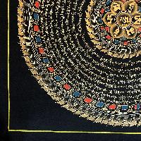 Tibetan Thangka Of Mantra Mandala