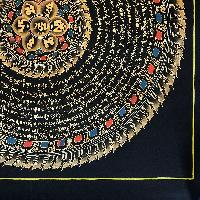 Tibetan Thangka Of Mantra Mandala