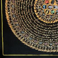 Tibetan Thangka Of Mantra Mandala