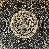 Tibetan Thangka Of Mantra Mandala