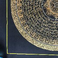 Tibetan Thangka Of Mantra Mandala, [black]