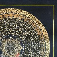 Tibetan Thangka Of Mantra Mandala, [black]