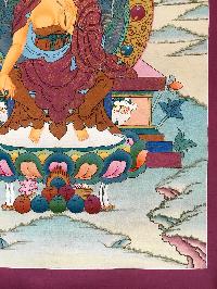 Tibetan Thangka Of Maitreya Buddha [light Color]