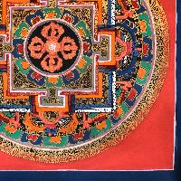 Tibetan Square Mandala With [double Dorje], [orange 2]