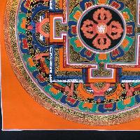 Tibetan Square Mandala With [double Dorje], [orange]