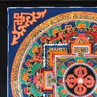 Tibetan Square Mandala With [double Dorje], [blue]