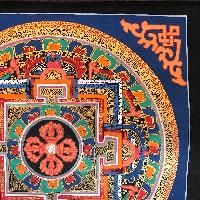 Tibetan Square Mandala With [double Dorje], [blue]