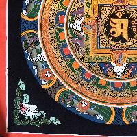 Tibetan Square Mandala With [om Mani Padme Hum]