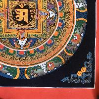 Tibetan Square Mandala With [om Mani Padme Hum]