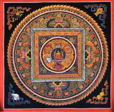 Tibetan Square Mandala With [shakyamuni Buddha]