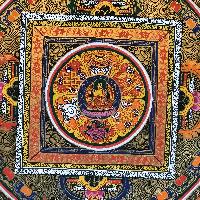 Tibetan Square Mandala With [shakyamuni Buddha]