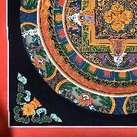 Tibetan Square Mandala With [double Dorje]