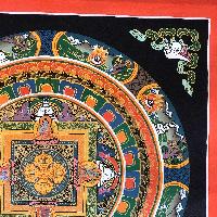 Tibetan Square Mandala With [double Dorje]