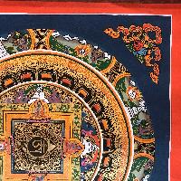 Tibetan Square Mandala With [tibetan Om]