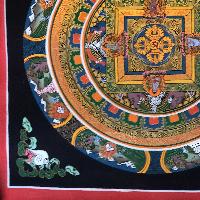 Tibetan Square Mandala With [double Dorje]