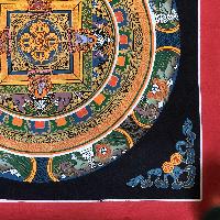 Tibetan Square Mandala With [double Dorje]