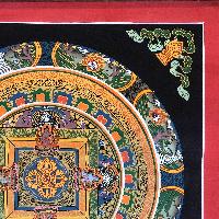 Tibetan Square Mandala With [double Dorje]