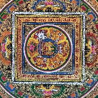 Tibetan Square Mandala With [shakyamuni Buddha]