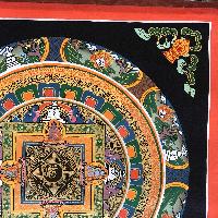 Tibetan Square Mandala With [om In The Centre]