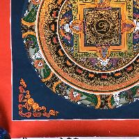 Tibetan Square Mandala With [om In The Centre]