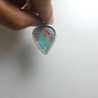 Old Tibetan Turquoise Silver Pendant