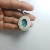 Old Tibetan Turquoise Silver Pendant