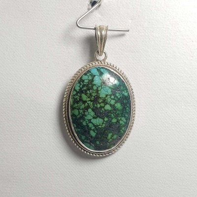 Old Tibetan Turquoise Silver Pendant