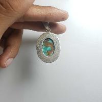 Old Tibetan Turquoise Silver Pendant