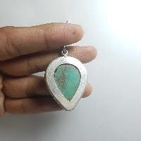 Old Tibetan Turquoise Silver Pendant