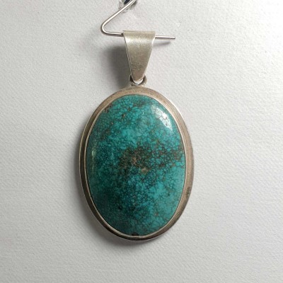 Old Tibetan Turquoise Silver Pendant