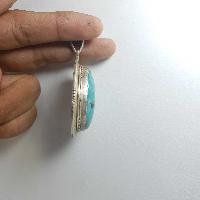 Old Tibetan Turquoise Silver Pendant