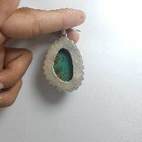 Old Tibetan Turquoise Silver Pendant