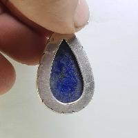 Sterling Silver Lapis Lazuli Pendant, [handmade]