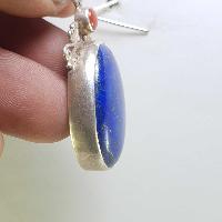 Sterling Silver Lapis Lazuli Pendant, [handmade]