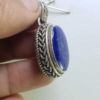 Sterling Silver Lapis Lazuli Pendant, [handmade]