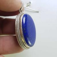 Sterling Silver Lapis Lazuli Pendant, [handmade]