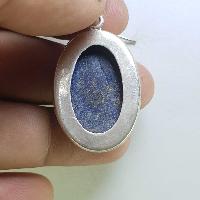 Sterling Silver Lapis Lazuli Pendant, [handmade]