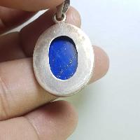 Sterling Silver Lapis Lazuli Pendant, [handmade]