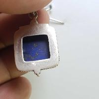 Sterling Silver Lapis Lazuli Pendant, [handmade]