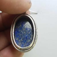 Sterling Silver Lapis Lazuli Pendant, [handmade]