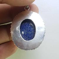 Sterling Silver Lapis Lazuli Pendant, [handmade]