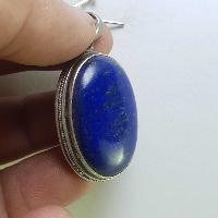 Sterling Silver Lapis Lazuli Pendant, [handmade]