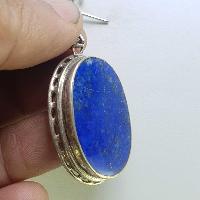 Sterling Silver Lapis Lazuli Pendant, [handmade]