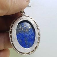 Sterling Silver Lapis Lazuli Pendant, [handmade]