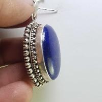 Sterling Silver Lapis Lazuli Pendant, [handmade]