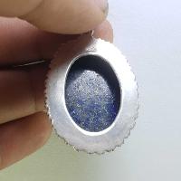 Sterling Silver Lapis Lazuli Pendant, [handmade]