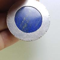 Sterling Silver Lapis Lazuli Pendant, [handmade]