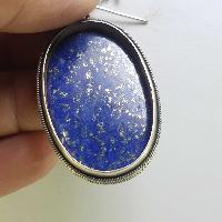 Sterling Silver Lapis Lazuli Pendant, [handmade]