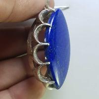 Sterling Silver Lapis Lazuli Pendant, [handmade]